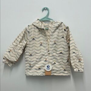 Petite Revery Kids' sailboat Pattern Hooded windbreaker Jacket